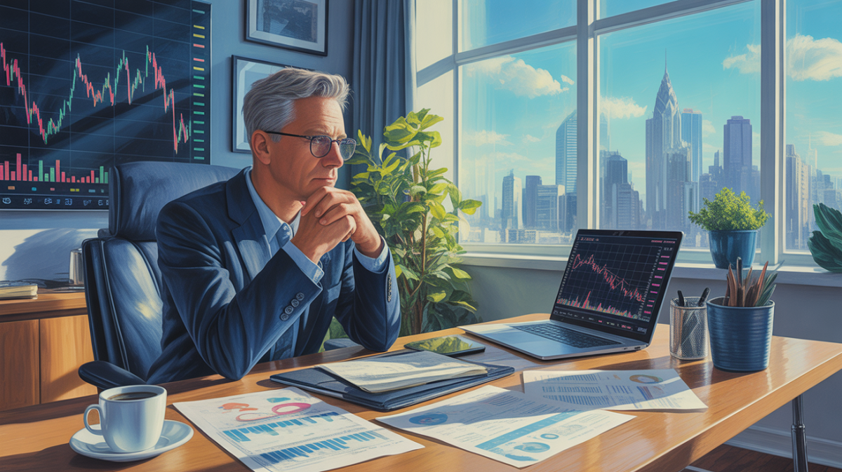 Illustration of preparing for retirement at 40 by evaluating financial situation, setting goals, and choosing appropriate investment options.